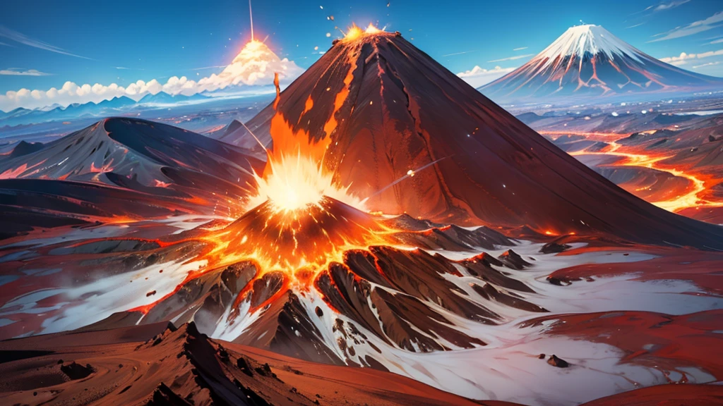 high definition, 8K resolution, volcano