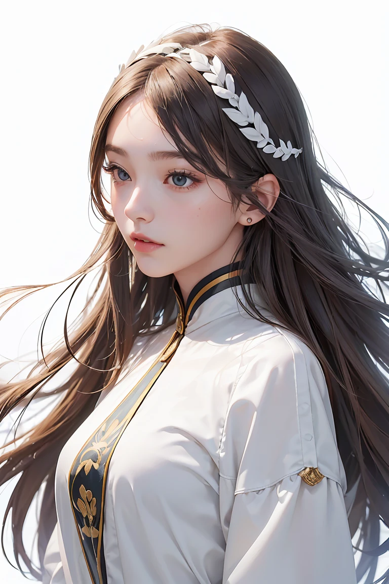 Girl with long hair, wear , whole body, White Background, Clean background, whole bodyショット:1.2, Detailed face, Fine grain, Detailed nose, Mouth details,((超High resolution,masterpiece,Super detailed,Awards:1.4,最high quality:1.2,High resolution,high quality))