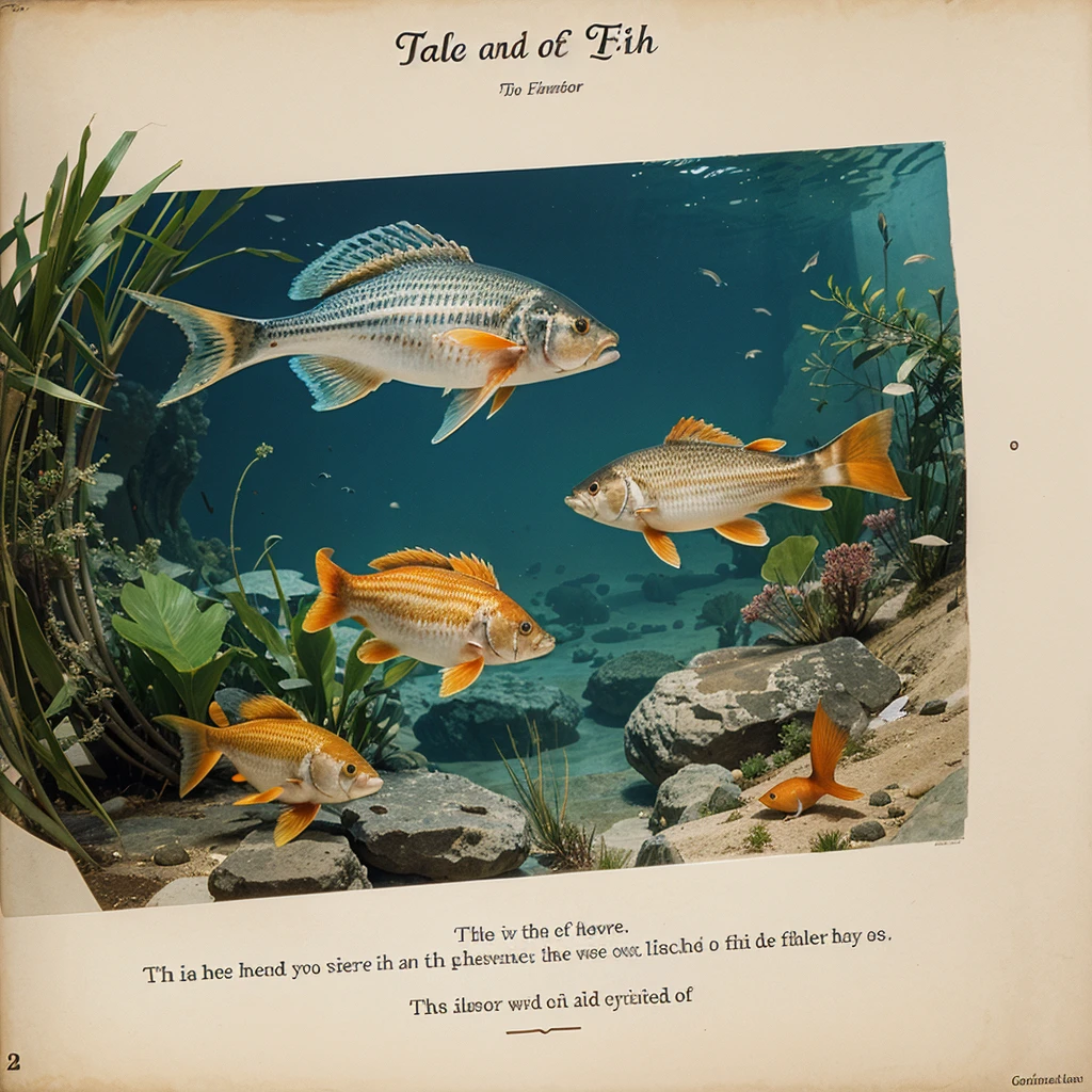 Illustration for the tale of the fish and the fish 