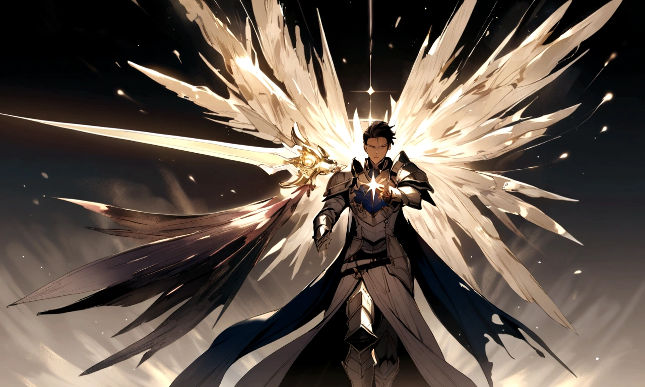 homen, Strong, with armor, Star knight with a sword of light
