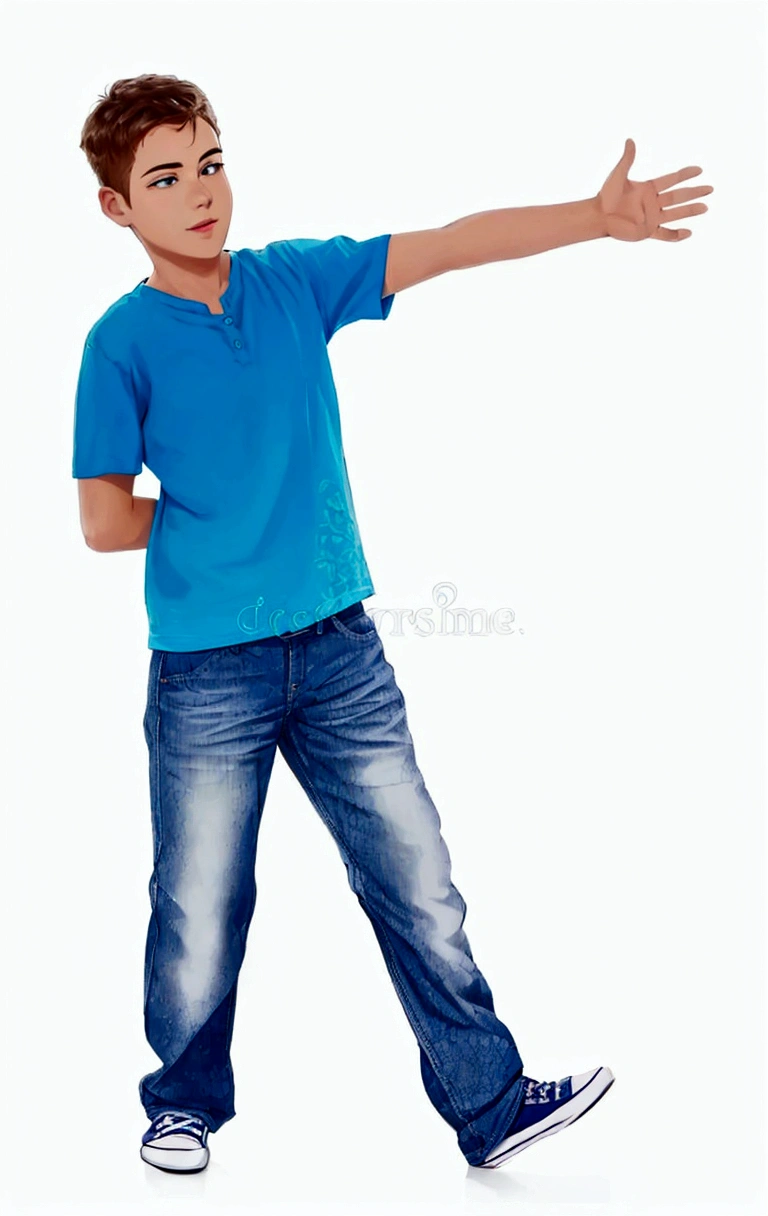 boy in blue jeans and blouse