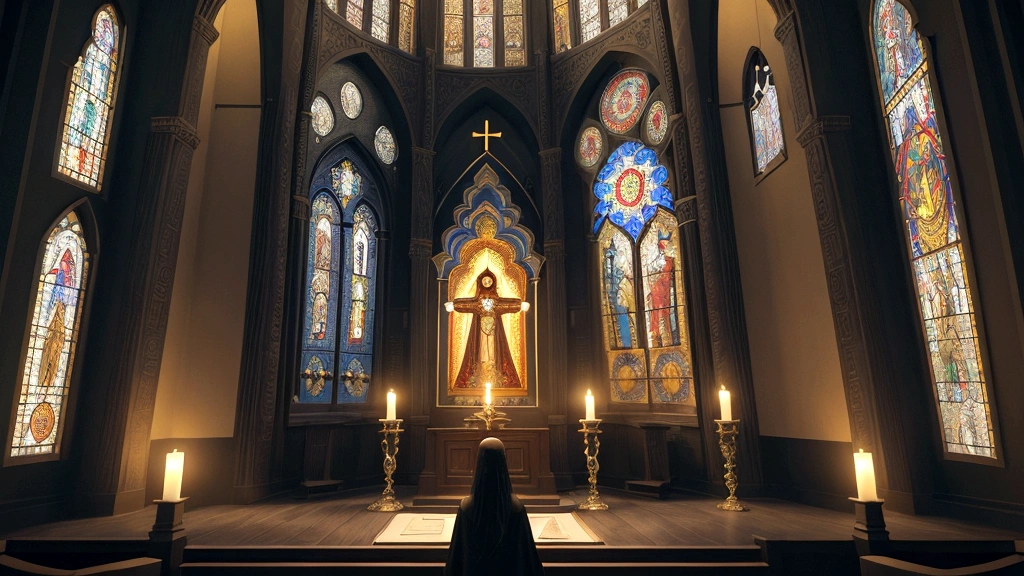 "Description: Illustrate a collage of diverse scenes depicting different interpretations of the afterlife within modern Christianity. Show representations of traditional views like Heaven as a place of eternal reward and Hell as a realm of punishment, alongside newer perspectives emphasizing concepts such as spiritual transformation, universal reconciliation, and soul sleep.
Details: Use a mosaic layout with vignettes showing various denominational perspectives and cultural influences. Include visual motifs like gates of Heaven, fiery pits of Hell, serene landscapes of spiritual renewal, and symbols of unity and diversity among believers. This visual should capture the diversity and complexity of contemporary afterlife beliefs across different Christian denominations and theological schools of thought."
