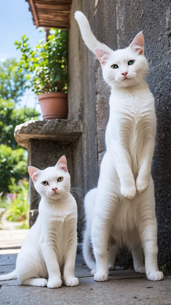 white cat anggora
