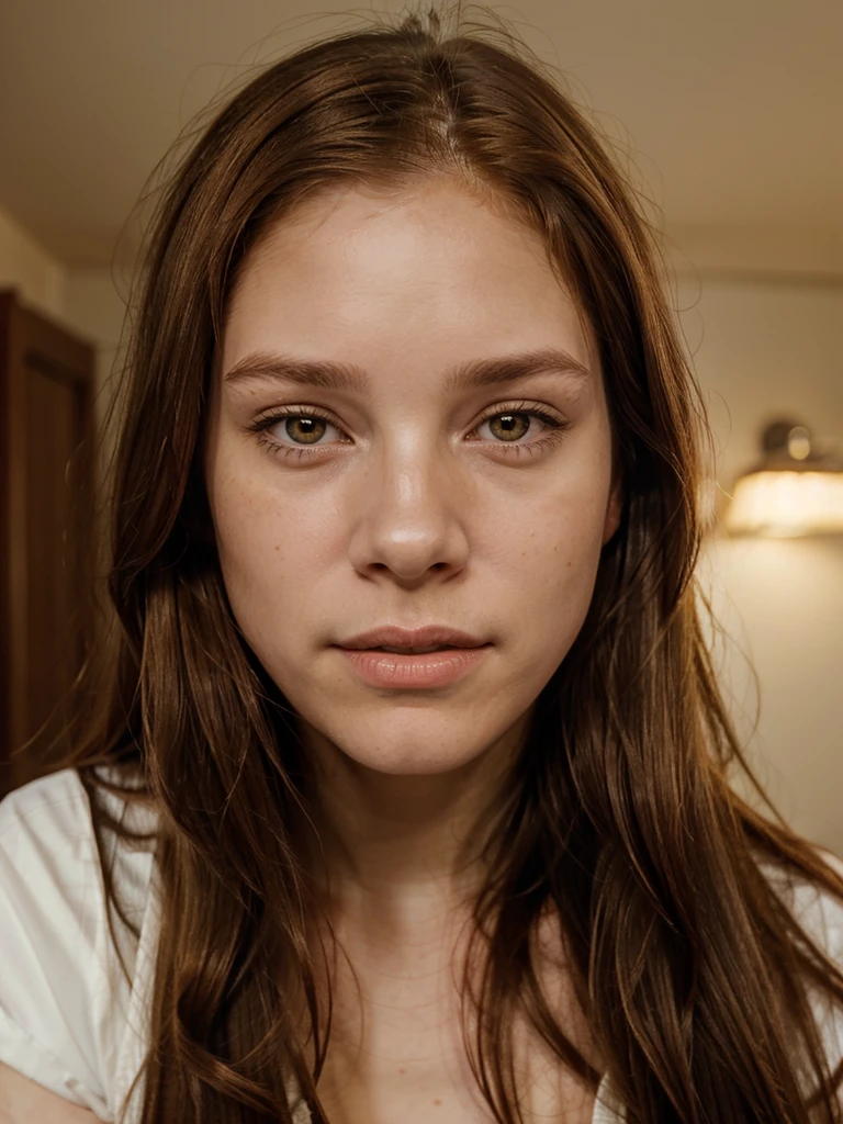 Young lili taylor, long straight auburn hair, fair skin, light complexion, oval face, soft facial features, expressive hazel eyes, subtle makeup, medium build