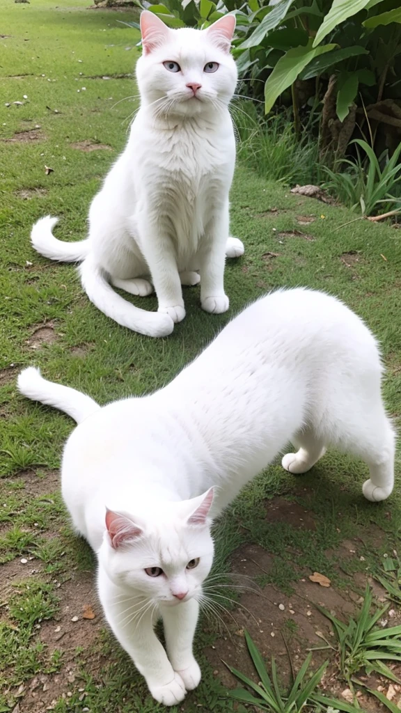 white cat anggora