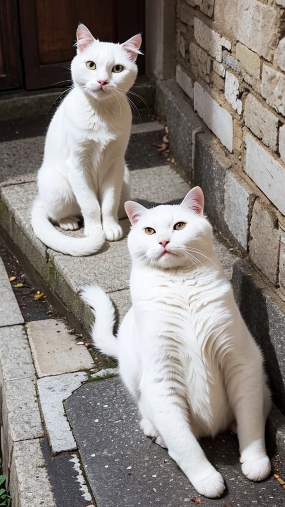 white cat anggora