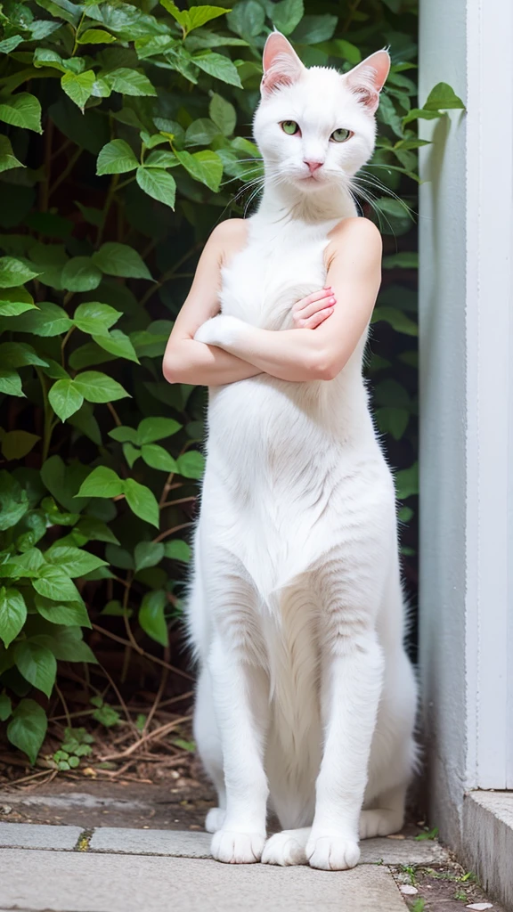 white cat anggora