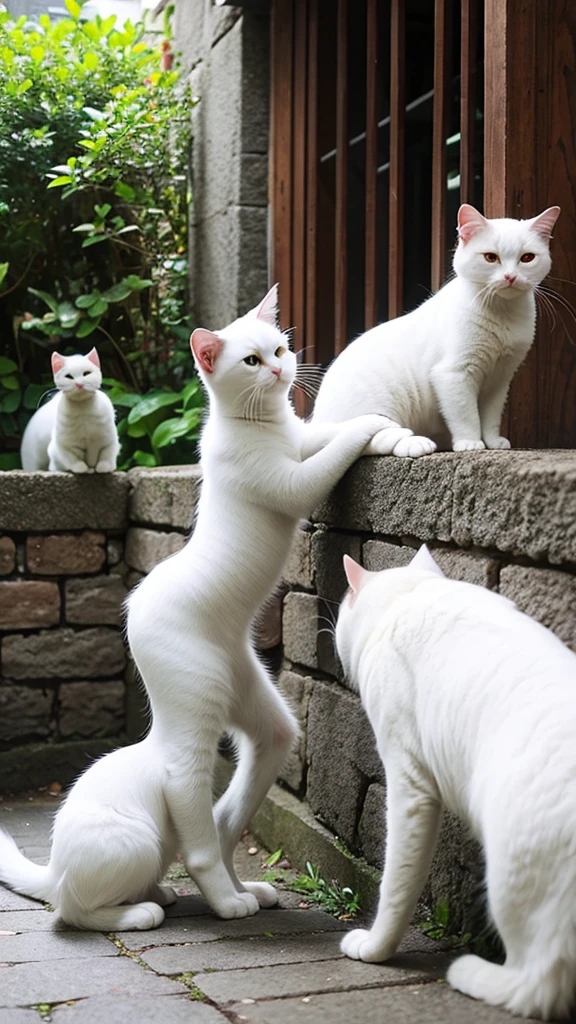 white cat anggora