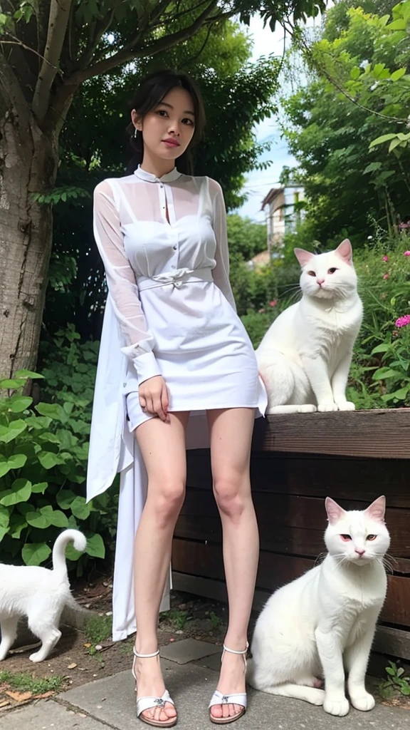 white cat anggora