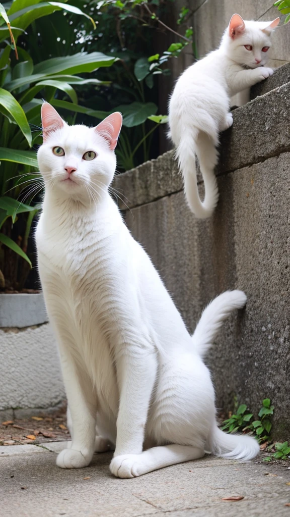 white cat anggora