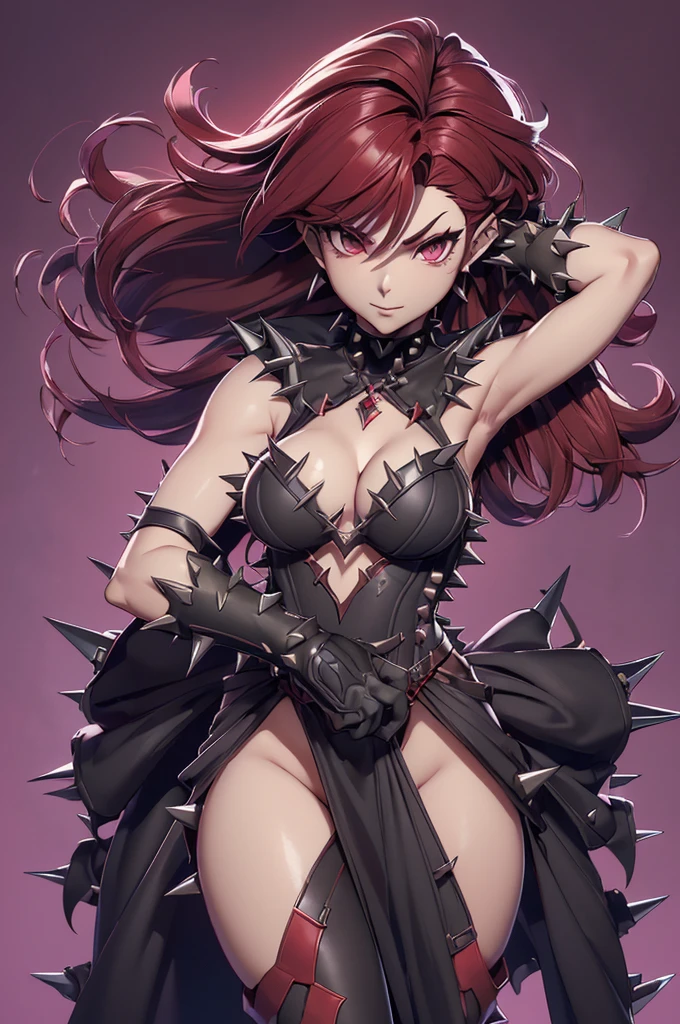 castlevania scarlet, (castlevania scarlet), tenebrosa, 独奏, ray tracing, 3D style, 3DMM, ((3 poses per photo)), ((3 poses in each photo)), fully body,(Front view),(back vision), (view on the left), black tights, Tear at the waist,(((3 poses per photo))),((symetry)) ,((ultra realistic skin)),(minimalist details),((large open dress with v-cuts)),(((dress with spikes))),(((slits between the legs))),(((well-defined groin))),(drawn curve),(((necklines))),(((thick and beautiful legs))),(((big tits))),(((wonderful survas))),gorgeous body