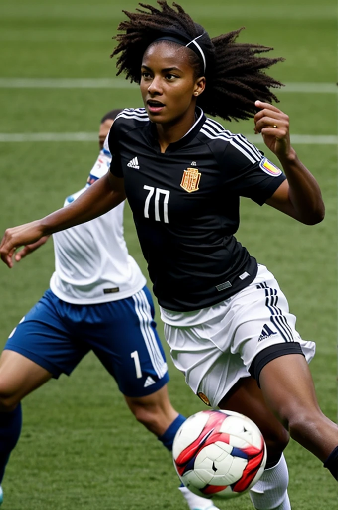 Black soccer player