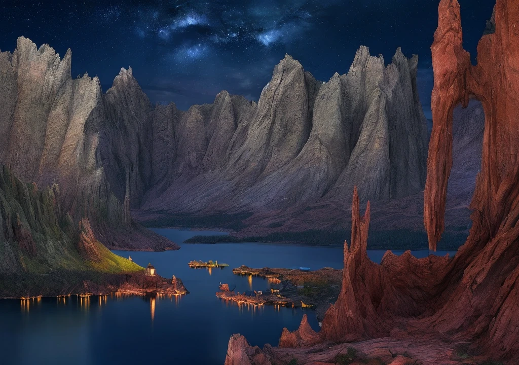 Fantastic scenery at night