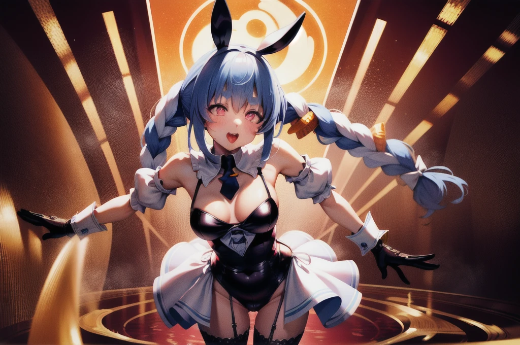 Rabbit-shaped pupils(masterpiece),(Highest quality),(Super detailed),(Best illustrations),(Best Shadow),(Absurd),(Detailed Background),(so beautiful), 16K, 8K,(Best illustrations),(Best Shadow), (so beautiful), One person, alone, curby, , , , fluorescent pink eyes, , , , Oculogyric crisis, low twintails, empty eyes, blank eyes, Perfect figure, , paw pose, Arched back, , , orgasm, afterglow, erotic smile, , Star-shaped hair fastening, headgear, Open your mouth languidly, , , , Sexy posture, dynamic pose, , cross-eyed, rolling eyes, , water eyes, , , Put your chest close, , , saliva trail, , shiny skin, , , Hypnosis Facility, , torogao, ahegao, BREAK, , Dramatic lighting, Psychedelic Background, Clear liquid, , night, , Hypnosis assignment, Torrent of Light, mysterious, spoken hearts,Hypno,