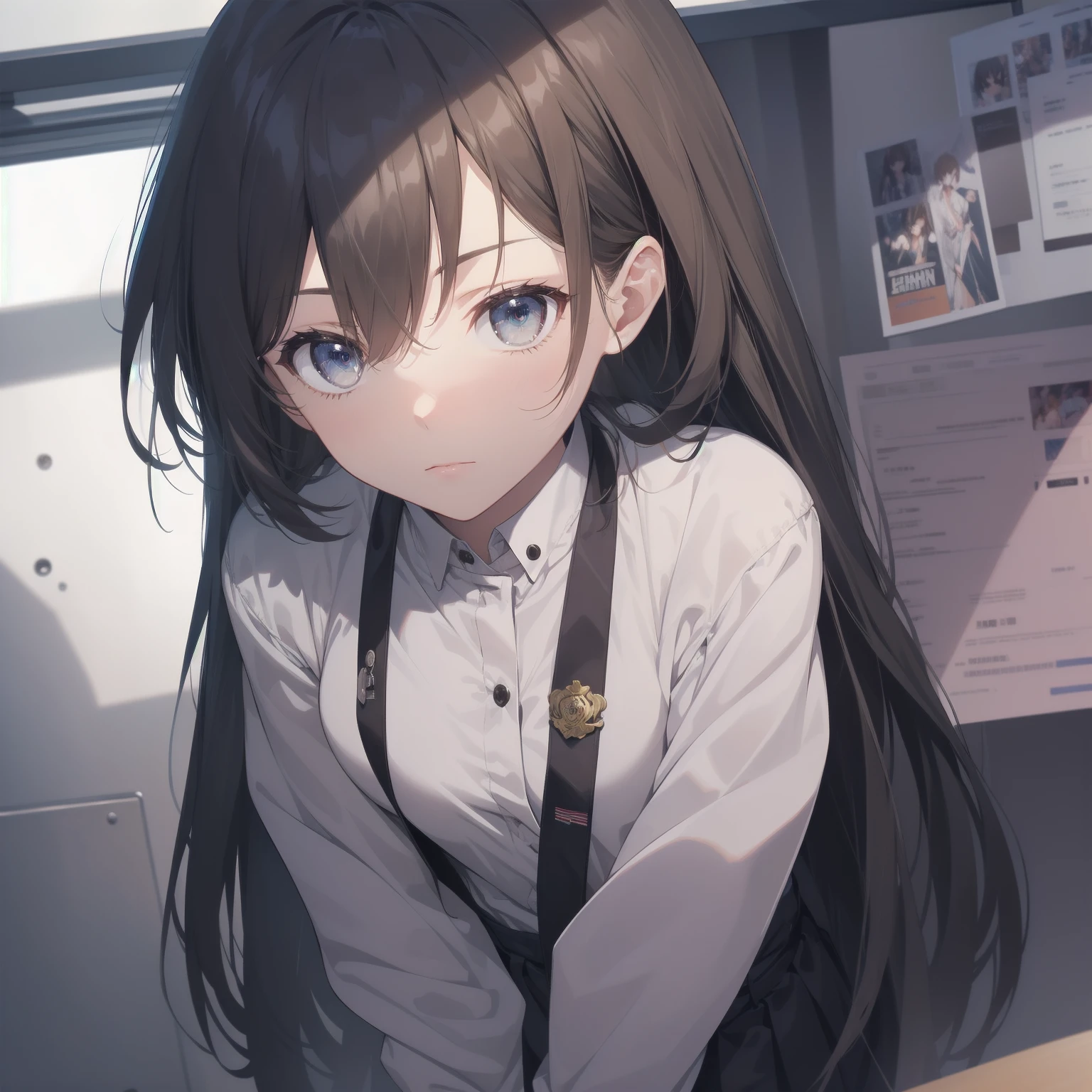 A 18-year-old boy，cute，Wear a white short-sleeved shirt and a black work tie，Wear long black pants，Wear black booties，Wear white gloves，wear cat ears，Black hair，Black eyes，Handsome，Disdainful and cold expression，shy，Very blush，Sweating，crying，opening mouth，pornography，pornographic action，wheezing，Bundle play