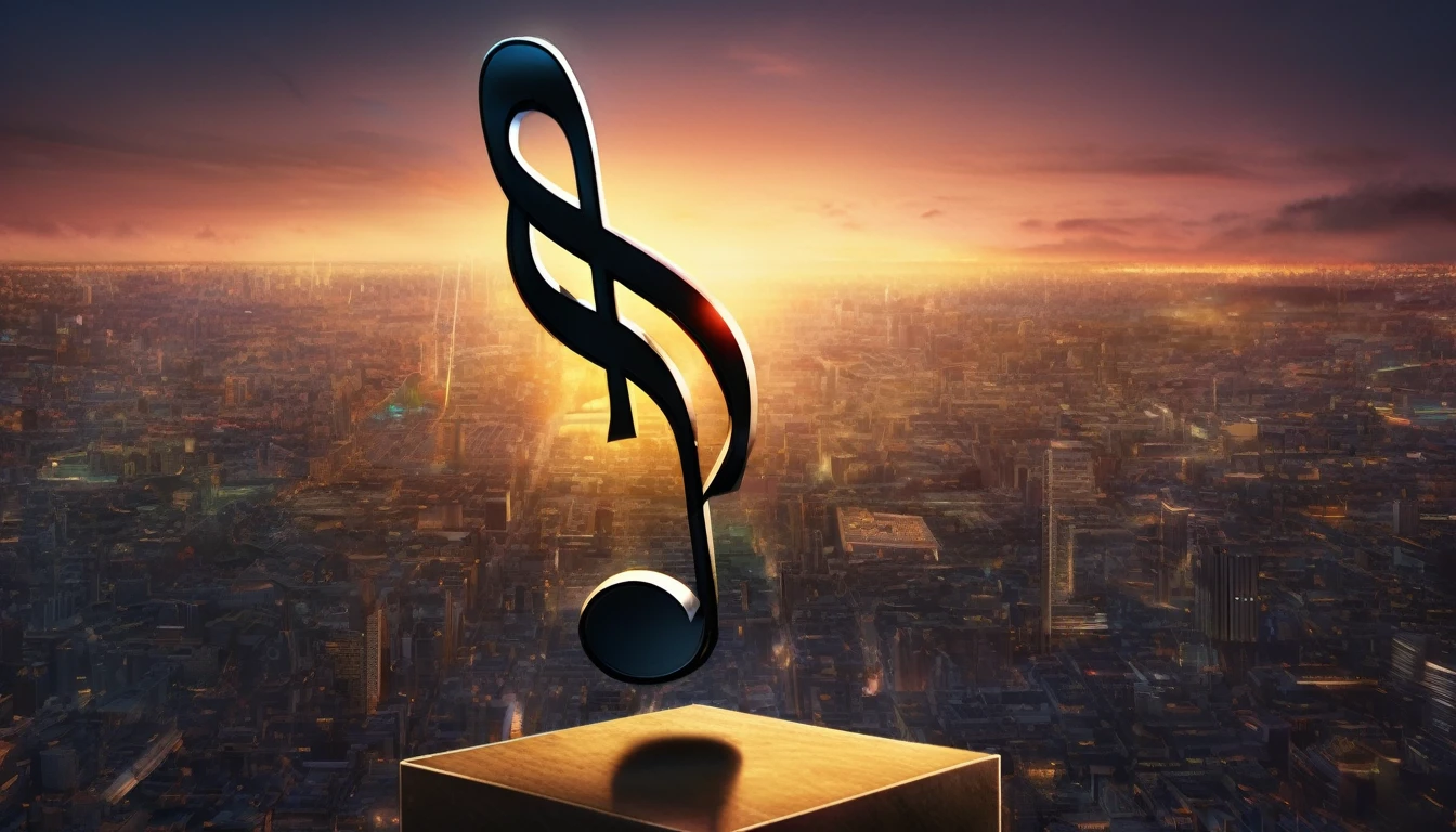 (best quality, masterpiece, ultra detailed, ultra high res, photorealistic, raw photo, absurdres, absolutely resolution), eighth note, cyber