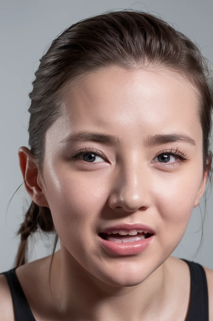 1 Girl、Pieces fly、、Award-winning photo、Very detailed、eye、nose、Focus on the mouth、Close-up with focus on face))、口を開けてeyeを閉じた女性、Age 35、Black Hair、しわeye:1.1、Symmetrical face、リアルなnose孔、From belowのアングル、細長いC字型のnose孔NSFW、Sweaty skin、Lighting that accentuates skin that shines with sweat、((鋭いnose))Skin shiny with sweat、Shiny skin、Sweaty hair、上eye使い、(wrinkles between eyebrows))(Cum on tongue)Lighting that doesn't cast shadows on your face、From below、(Hotel door woman in uniform、)Long Tongue、Drooling.((Drooling from the tongue、Saliva dripping from the tongue))、(((Saliva bubbles on the tongue、)))(kimono、shrine、first visit of the year to a shrine、Outdoor)、、