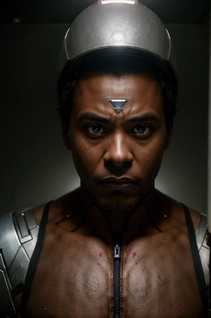 arafed man with a surprised look on his face, he is screaming, looking surprised, insane face, mkbhd as iron man, he is in shock, bony face, bladee from drain gang, very surprised, man is with black skin, horrified look in his eyes, huge surprised eyes, looking confused, bruh moment, black age boy
