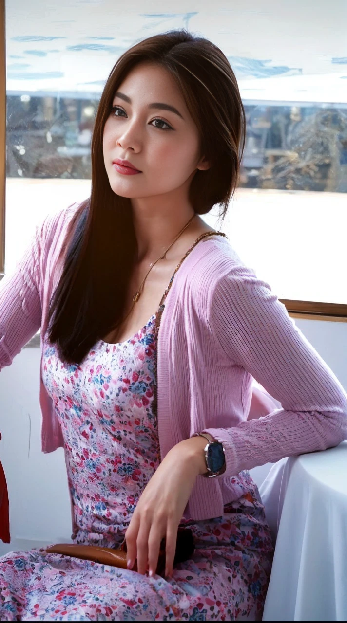 40 years old adult、Japanese woman、Sexy, Big breasts,delicate skin、masterpiece、Beautiful breasts、high quality、Super beautiful、face hd、The makeup is very light、Glowing and beautiful skin、The beauty of transparency、Reality、Looking at the camera、Skin Whitening、School Teacher、Full body shape、tight skirt、Suit image、