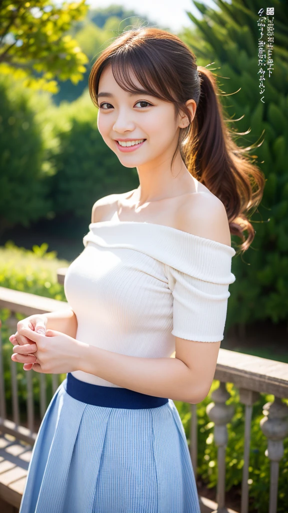 (RAW Photos:1.2)、Highest quality、Precise beauty、Beautiful long hair woman、The most beautiful women in the world、Beautiful and sharp features、21 years old、Smooth super long hair that looks blonde、Highly detailed face、cutesmileの女の子、Happy expression、Beautiful and beautiful eyes、eyeliner、Small face、Ample breasts、T-Shirts、necklace、Semi-backlit、High resolution、8k wallpaper、The gesture of pulling up the hair(Photorealism:1.4)、Super detailed、masterpiece、Very bright photo、Take off your pants and place them on your fingers、smile、Beauty、cute、Various clothes、one piece、skirt