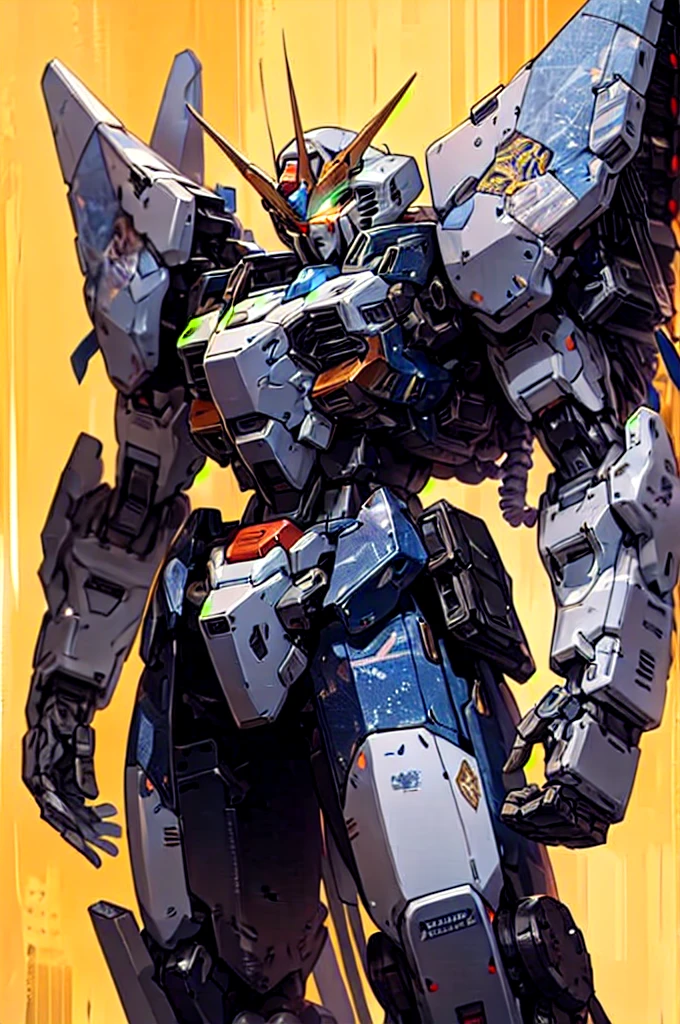 Gundam,mecha,robot,no humans,glowing,solo,science fiction,glowing eyes,, Best Quality,Masterpiece,Edge quality,gorgeous and intricate detail,Perspective Silhouette,((8k, Best Quality, Masterpiece, Extremely Detailed, Rule of Thirds)),((crazy imagery)),photorealistic,masterpiece,superb,HDR,high resolution,sharp focus,photorealistic rendering,extremely detailed description,professional,intricate details, blue color,