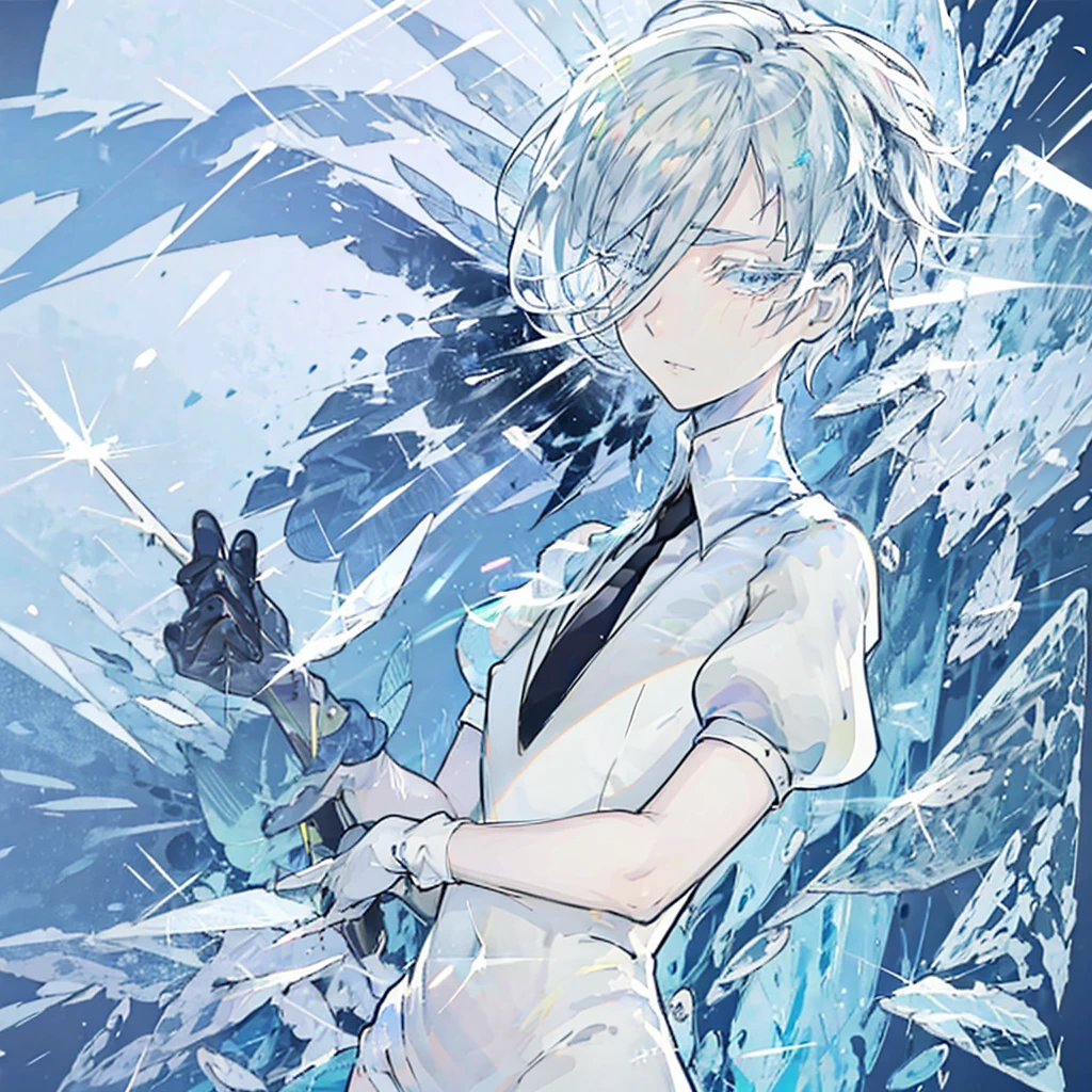 Antarcticite, houseki no kuni, anime style, portrait, PORTRAIT, ultra detailed, beautiful