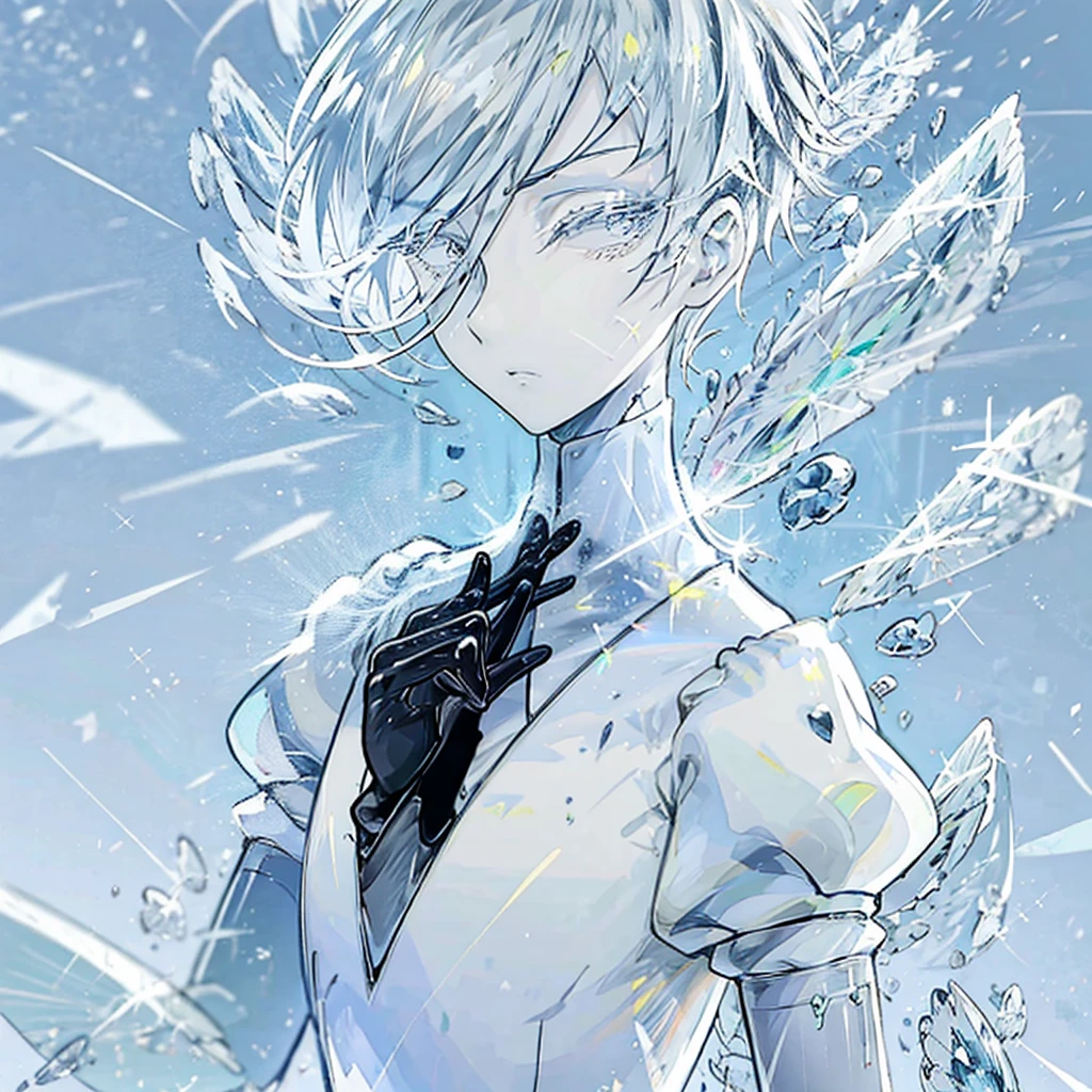 Antarcticite, houseki no kuni, anime style, portrait, PORTRAIT, ultra detailed, beautiful