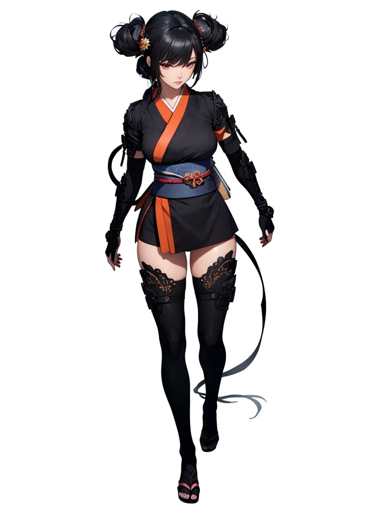 ((1girl, solo)), beautiful body, (perfect anatomy, perfect body, perfect hands, perfect legs), (five fingers:1.5), natural proportions, sexy body, (large breasts:1.5), cowboy shot BREAK
((extremely detailed face)), (beautiful detailed eyes:1.6), (realistic pupils, realistic iris:1), expressive eyes, looking at viewer, (clear eyes:1.3), (hyperrealistic:1.2), (detailed skin texture:1.2), smooth skin, (black hair:1.5), (red eyes:1.3), ((mature female)), (detailed lips:1.2), (attractive lips:1.1), (glossy lips:1.1), (parted lips), perfect face, perfect eyes BREAK
samurai, japanese clothes, (short kimono:1.5), puffy short sleeves, sash, black elbow gloves, fingerless gloves, (arm guard:1.5), thighs, black thighhighs, ass visible through thighs, jingasa BREAK
(masterpiece:1.5), anime-style, top quality, best quality, (beautiful and aesthetic:1.2), (ultra detail:1.5), Ultra-detailed depiction, Ultra-precise depiction, extremely detailed 8k illustration, high resolution, (highly detailed shading:1.2), (realistic lighting:1.4), perfect lighting, vibrant colors, dynamic tones, striking hues, 8k, absurd resolution, perfect shadows, hdr, UHD, ambient lighting, realistic, ultra-realistic, photo realistic, highly detailed, rich detail, luminous colors, fine texture, intricate design, professional illustration, (soft light:1.2), (illustration:0.7)