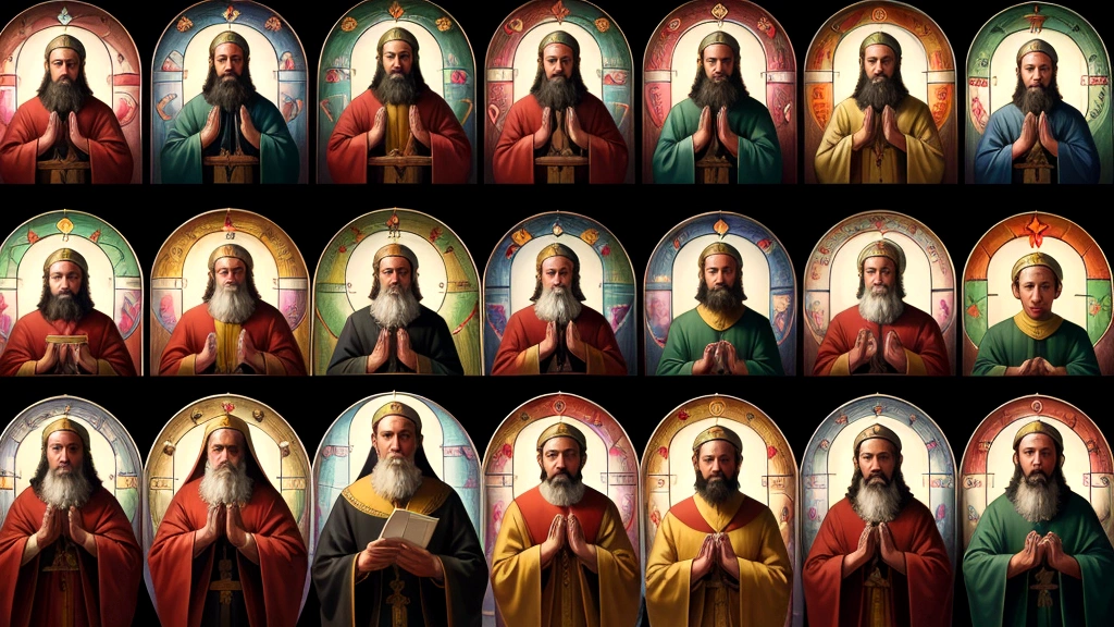 "Description: Illustrate a collage of scenes depicting believers from various denominations engaged in worship, prayer, and study. Include symbols and elements specific to different Christian traditions, such as icons in Eastern Orthodox churches, Protestant hymnals, Catholic sacraments, and Pentecostal charismatic expressions.
Details: Use a vibrant color palette to distinguish between different denominational practices and beliefs. Include diverse representations of people from different cultural backgrounds engaging in spiritual activities that reflect their respective beliefs about the afterlife. This visual should convey the richness and diversity of interpretations within modern Christianity."