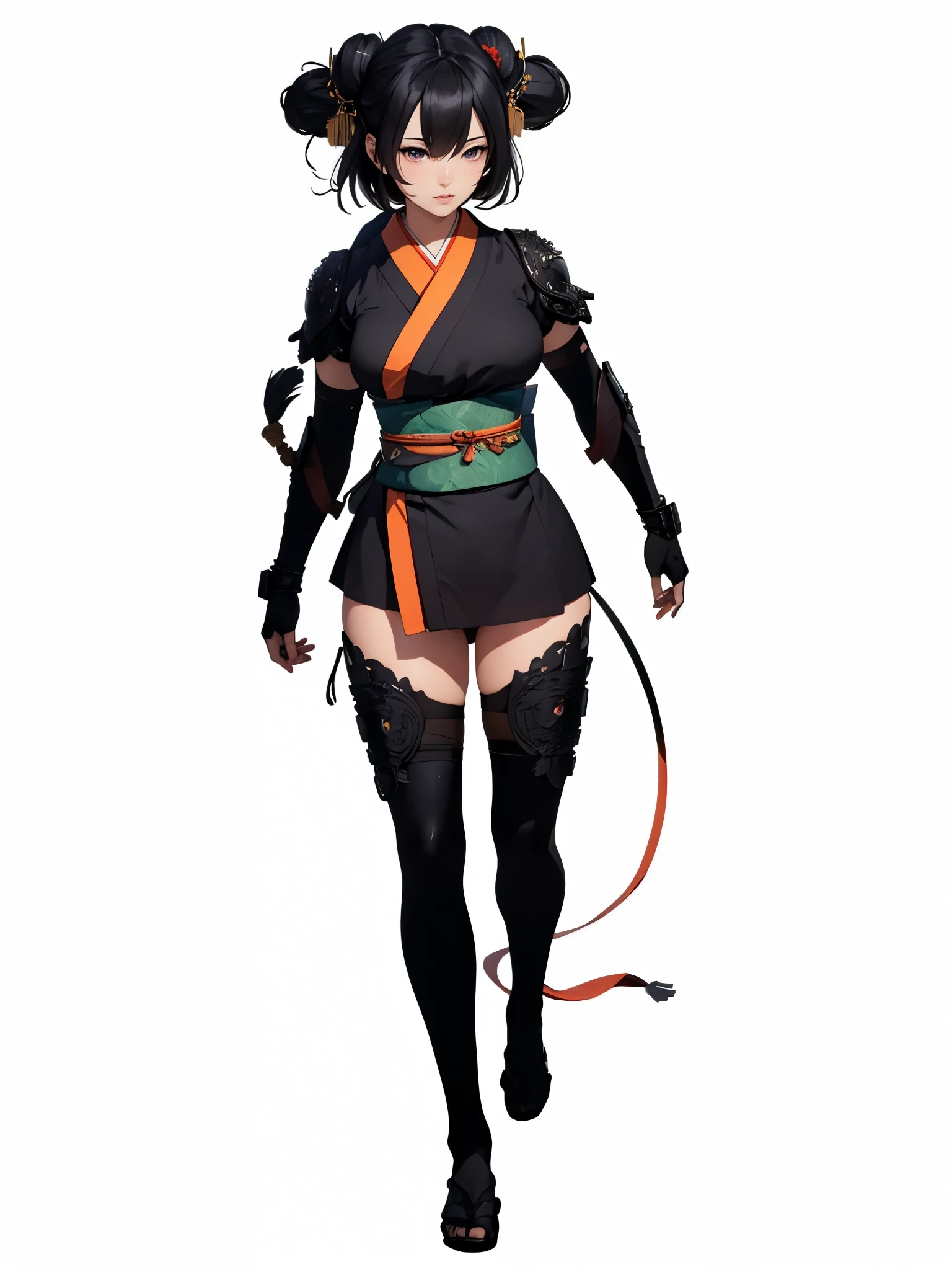 ((1girl, solo)), beautiful body, (perfect anatomy, perfect body, perfect hands, perfect legs), (five fingers:1.5), natural proportions, sexy body, (large breasts:1.5), cowboy shot BREAK
((extremely detailed face)), (beautiful detailed eyes:1.6), (realistic pupils, realistic iris:1), expressive eyes, looking at viewer, (clear eyes:1.3), (hyperrealistic:1.2), (detailed skin texture:1.2), smooth skin, (black hair:1.5), (red eyes:1.3), ((mature female)), (detailed lips:1.2), (attractive lips:1.1), (glossy lips:1.1), (parted lips), perfect face, perfect eyes BREAK
samurai, japanese clothes, (short kimono:1.5), puffy short sleeves, sash, black elbow gloves, fingerless gloves, (arm guard:1.5), thighs, black thighhighs, ass visible through thighs, jingasa BREAK
(masterpiece:1.5), anime-style, top quality, best quality, (beautiful and aesthetic:1.2), (ultra detail:1.5), Ultra-detailed depiction, Ultra-precise depiction, extremely detailed 8k illustration, high resolution, (highly detailed shading:1.2), (realistic lighting:1.4), perfect lighting, vibrant colors, dynamic tones, striking hues, 8k, absurd resolution, perfect shadows, hdr, UHD, ambient lighting, realistic, ultra-realistic, photo realistic, highly detailed, rich detail, luminous colors, fine texture, intricate design, professional illustration, (soft light:1.2), (illustration:0.7)