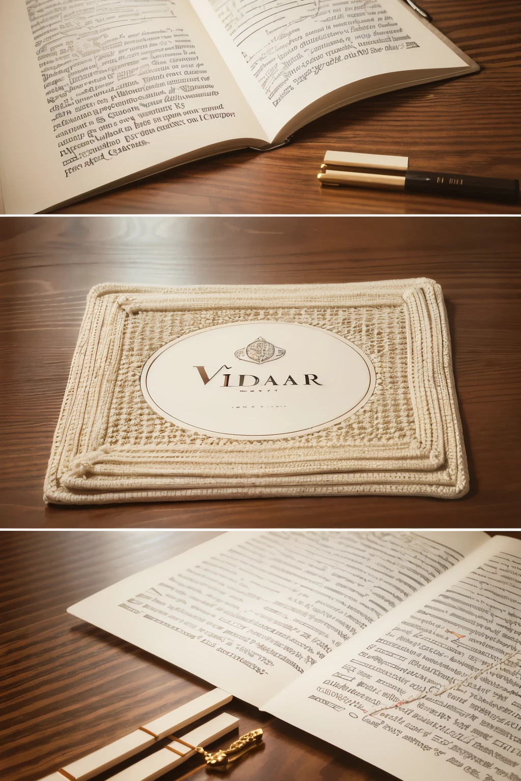 make a brand logo for my mother&#39;s company. It&#39;s called Vidarte and it&#39;s about Macramé, suplat for tables, Wallpaper... decorations. 
ChatGPT
ChatGPT
Claro! Here is a logo proposal for Vidarte, uma empresa especializada em Macramê e decorations:

Logo Description:
The Vidarte logo combines elements that represent the delicate and artistic craftsmanship of Macramé with a modern and elegant touch.. I used a simple and iconic design to convey the essence of the company.

Main Elements:

Macramé Icon: A stylized symbol of a Macramé pattern, with elegant knots and details that reflect craftsmanship.

Typography: the name "Vidarte" in a modern, readable font, perhaps with soft strokes to complement the icon.

Paleta de cores: I suggest natural and neutral tones like beige, soft brown and green, to evoke the feeling of natural materials and harmonize with decoration products.

General Style: cleaned up, sophisticated and affordable, to attract an audience that values quality craftsmanship and decoration.

This is an initial idea. If you need adjustments or any other concept, I'm available to help!



