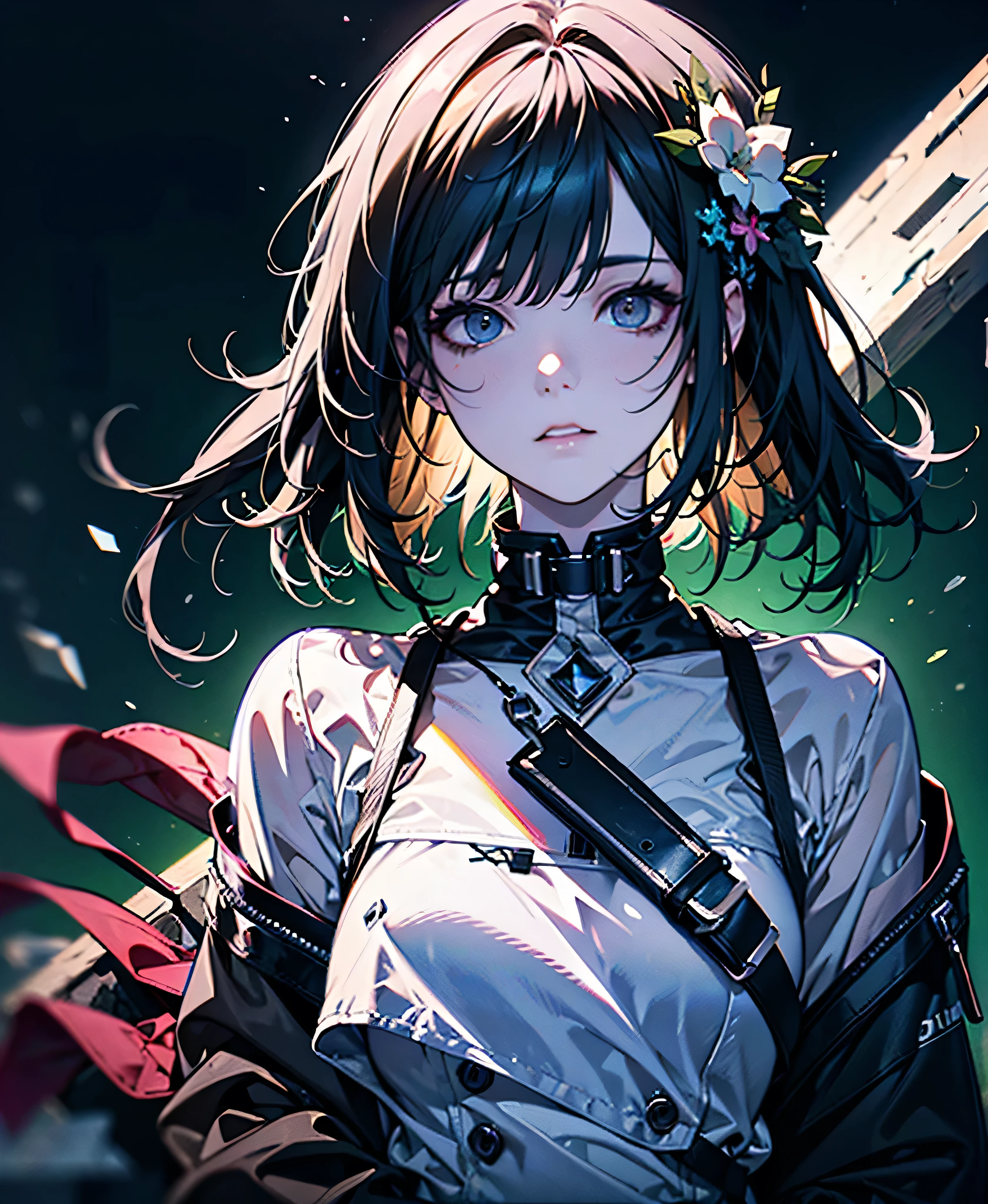 ((Highest quality)), ((masterpiece)), (detailed:1.4), 3d, Beautiful cyberpunk woman image,High resolution (High Dynamic Range),Ray Tracing,NVIDIA,Super Resolution,Unreal 5,Scattered beneath the surface,PBR Texturing,Post-processing,Anisotropic Filtering,Depth of written boundary,Maximum clarity and sharpness,Multilayer Texture,Albedo and Specular Maps,Surface Shading,Accurate simulation of light-matter interactions,Perfect proportions,Octane Rendering,Two-tone lighting,wide aperture,Low ISO,White balance,Three-part method,8K RAW,