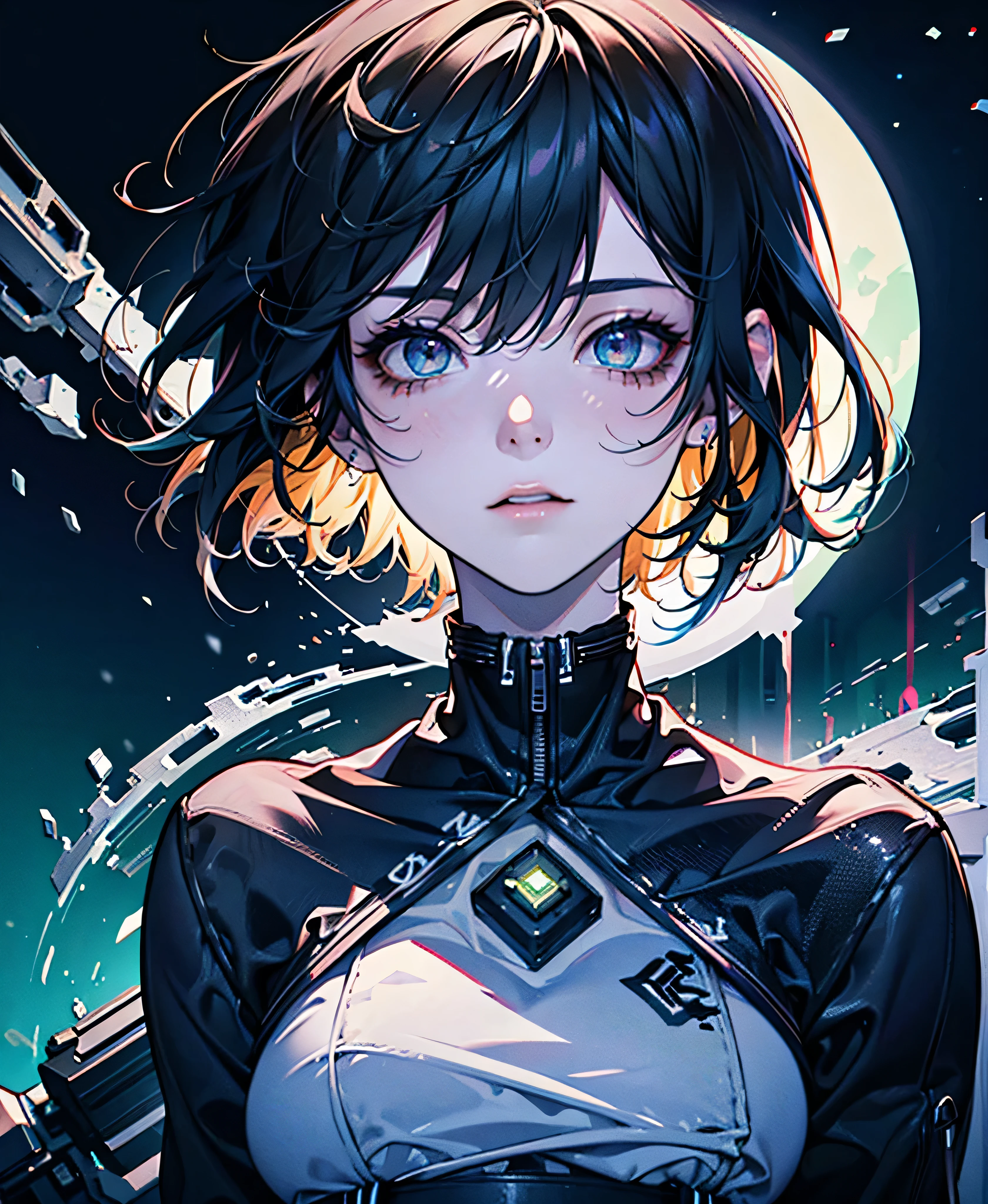 ((Highest quality)), ((masterpiece)), (detailed:1.4), 3d, Beautiful cyberpunk woman image,High resolution (High Dynamic Range),Ray Tracing,NVIDIA,Super Resolution,Unreal 5,Scattered beneath the surface,PBR Texturing,Post-processing,Anisotropic Filtering,Depth of written boundary,Maximum clarity and sharpness,Multilayer Texture,Albedo and Specular Maps,Surface Shading,Accurate simulation of light-matter interactions,Perfect proportions,Octane Rendering,Two-tone lighting,wide aperture,Low ISO,White balance,Three-part method,8K RAW,