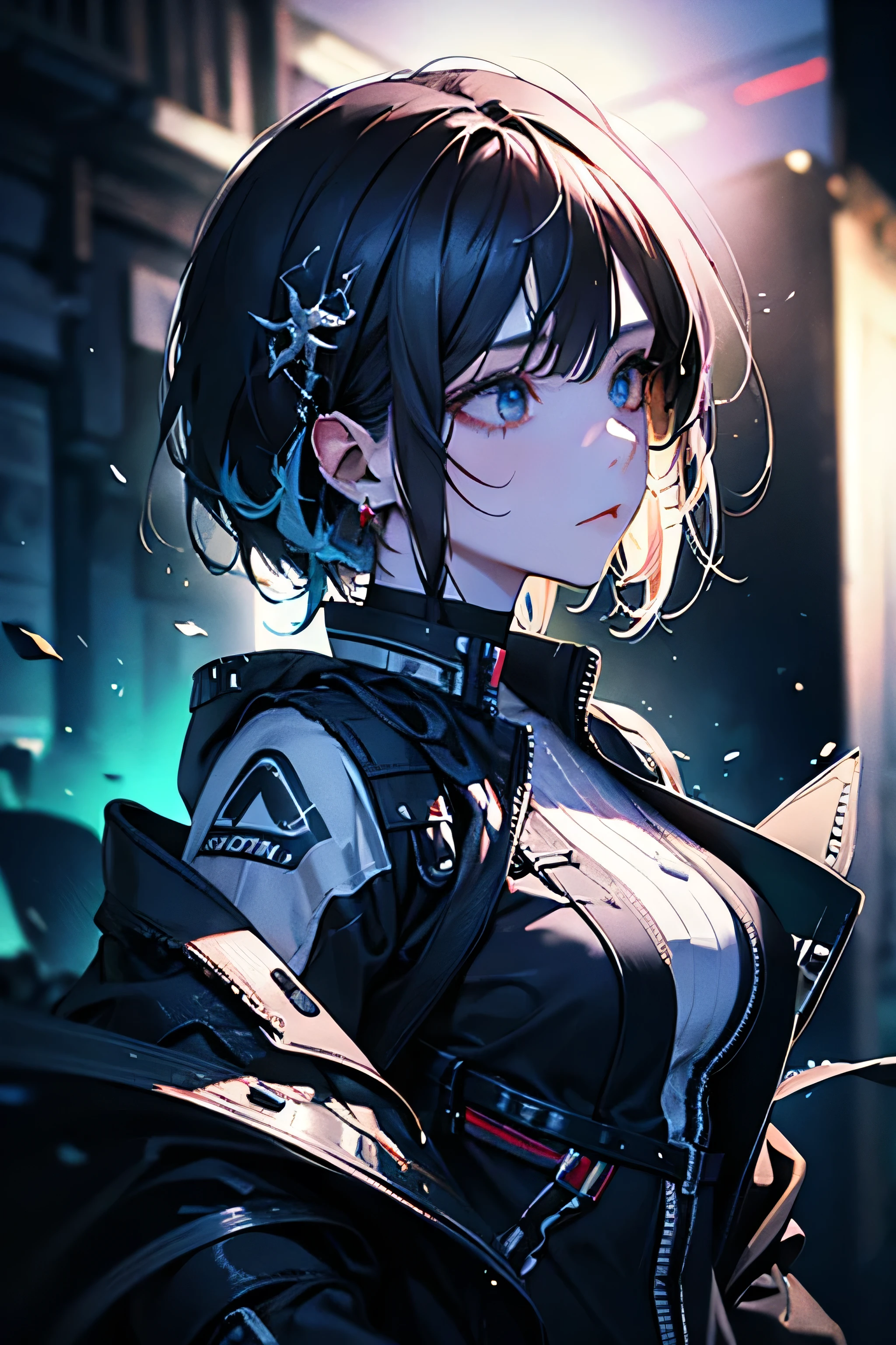 ((Highest quality)), ((masterpiece)), (detailed:1.4), 3d, Beautiful cyberpunk woman image,High resolution (High Dynamic Range),Ray Tracing,NVIDIA,Super Resolution,Unreal 5,Scattered beneath the surface,PBR Texturing,Post-processing,Anisotropic Filtering,Depth of written boundary,Maximum clarity and sharpness,Multilayer Texture,Albedo and Specular Maps,Surface Shading,Accurate simulation of light-matter interactions,Perfect proportions,Octane Rendering,Two-tone lighting,wide aperture,Low ISO,White balance,Three-part method,8K RAW,