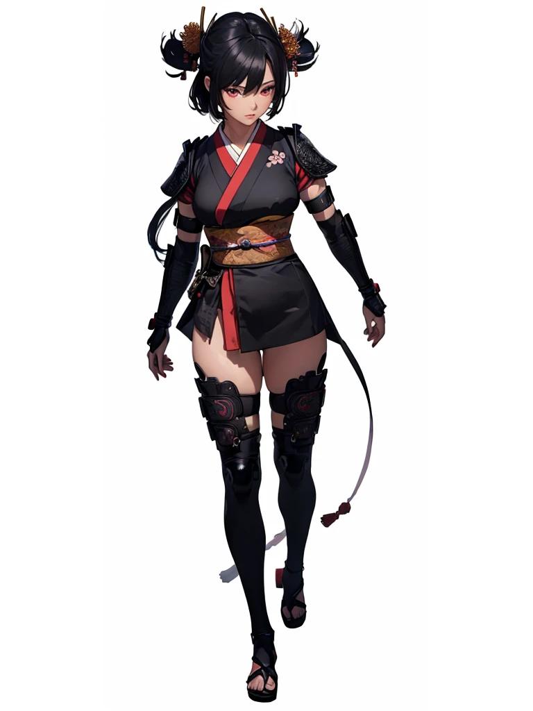 ((1girl, solo)), beautiful body, (perfect anatomy, perfect body, perfect hands, perfect legs), (five fingers:1.5), natural proportions, sexy body, (large breasts:1.5), cowboy shot BREAK
((extremely detailed face)), (beautiful detailed eyes:1.6), (realistic pupils, realistic iris:1), expressive eyes, looking at viewer, (clear eyes:1.3), (hyperrealistic:1.2), (detailed skin texture:1.2), smooth skin, (black hair:1.5), (red eyes:1.3), ((mature female)), (detailed lips:1.2), (attractive lips:1.1), (glossy lips:1.1), (parted lips), perfect face, perfect eyes BREAK
(((female samurai))), japanese clothes, (short kimono:1.5), puffy short sleeves, sash, black elbow gloves, fingerless gloves, (arm guard:1.5), thighs, black thighhighs, ass visible through thighs, ((jingasa)) BREAK
(masterpiece:1.5), anime-style, top quality, best quality, (beautiful and aesthetic:1.2), (ultra detail:1.5), Ultra-detailed depiction, Ultra-precise depiction, extremely detailed 8k illustration, high resolution, (highly detailed shading:1.2), (realistic lighting:1.4), perfect lighting, vibrant colors, dynamic tones, striking hues, 8k, absurd resolution, perfect shadows, hdr, UHD, ambient lighting, realistic, ultra-realistic, photo realistic, highly detailed, rich detail, luminous colors, fine texture, intricate design, professional illustration, (soft light:1.2), (illustration:0.7)