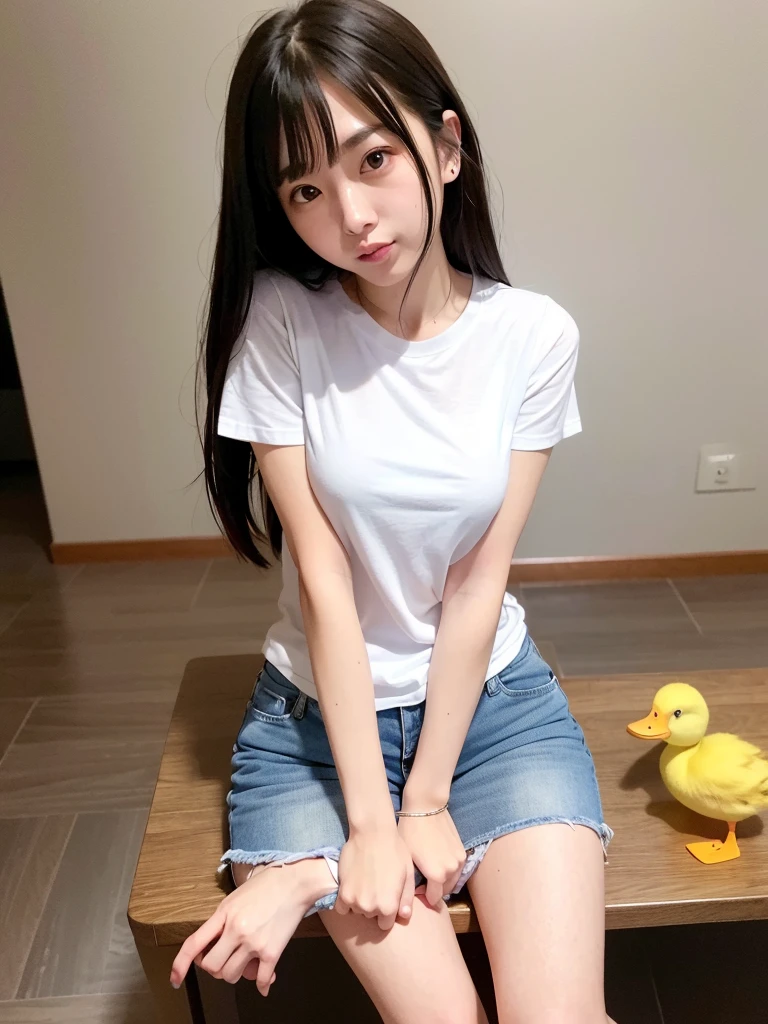 Water squirting from pussy。Showing off her pussy and masturbating。Comfortable face with closed eyes。