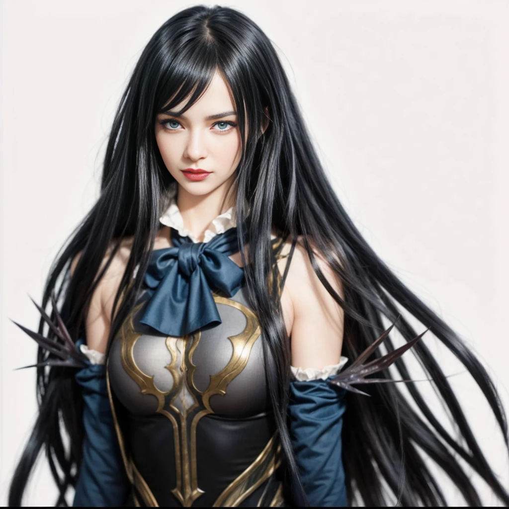 Shanoa, blue eyes, (best quality, ultra-detailed), (realistic:1.37), beautiful and detailed face, ultra-realistic texture, delicate face, delicate body, red lipstick, bright colors. High definition, 8K.