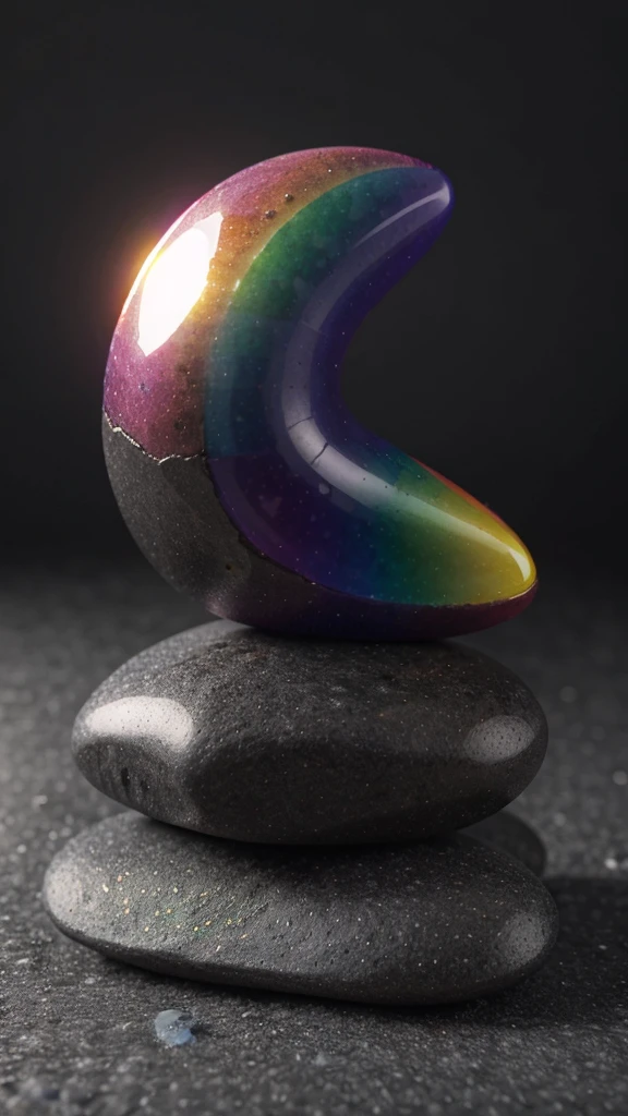 Special Gem,Special Shape,ore,Rainbow colors,Fantasy,wonder,Gray background