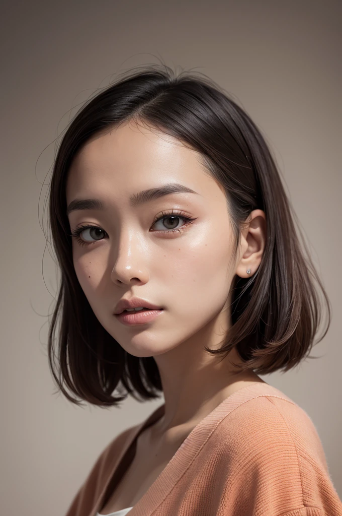 Diversely pixar character soft skin pink cheek orange clothing