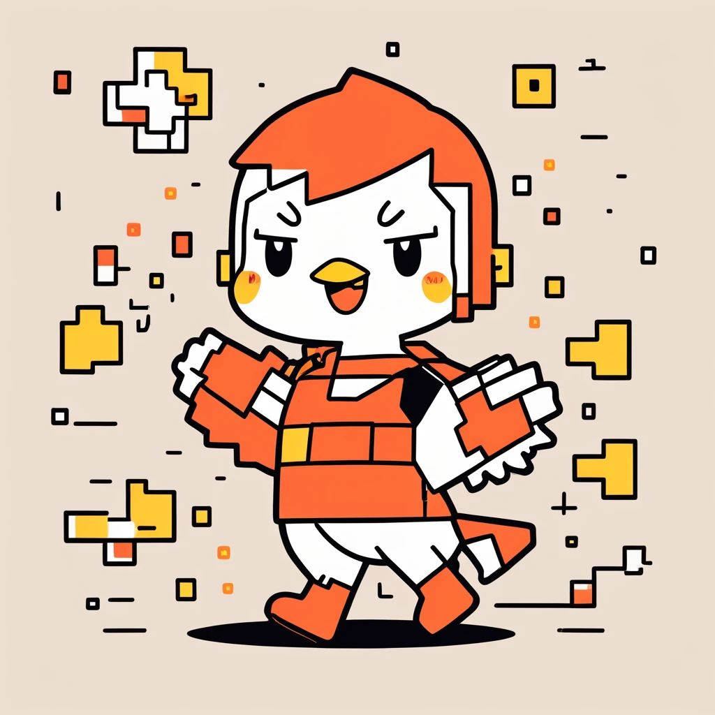 cute little happy hawk