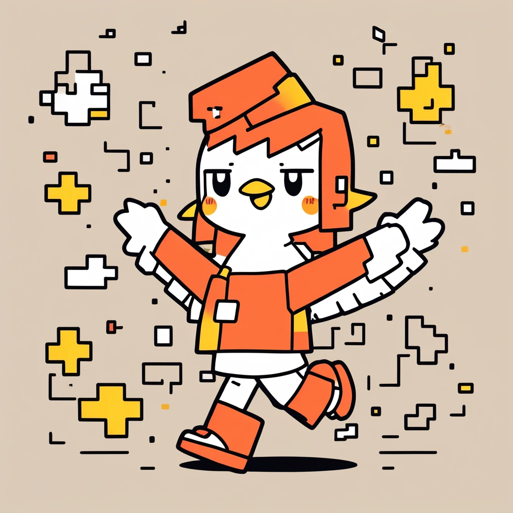 cute little happy hawk