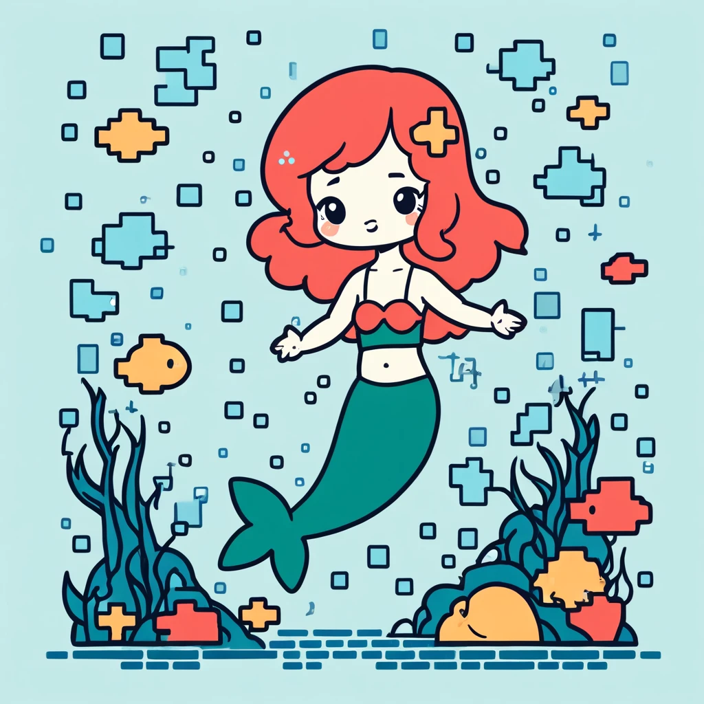 cute little mermaid