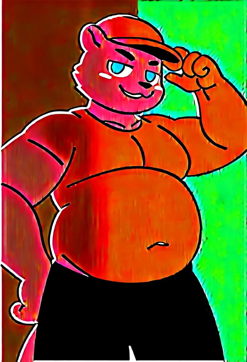 New Jersey 5 Furry,snow leopard，Solitary，Wildlife，Chubby, Abdominal muscles，Thick Arms，Chubby身材，Chubby脸，Black eyebrows，blue eyes，young，luxurious，blush，Smile，（countryside，village），（White shirt，Black pants，straw hat），（Sweat）,From Zixiong, Takemoto Arashi