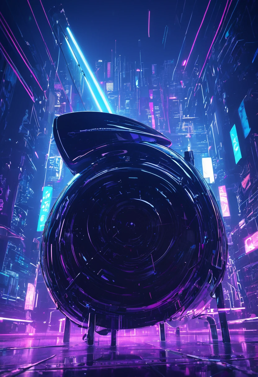 (best quality, masterpiece, ultra detailed, ultra high res, photorealistic, raw photo, absurdres, absolutely resolution), one eighth note, cyber punk