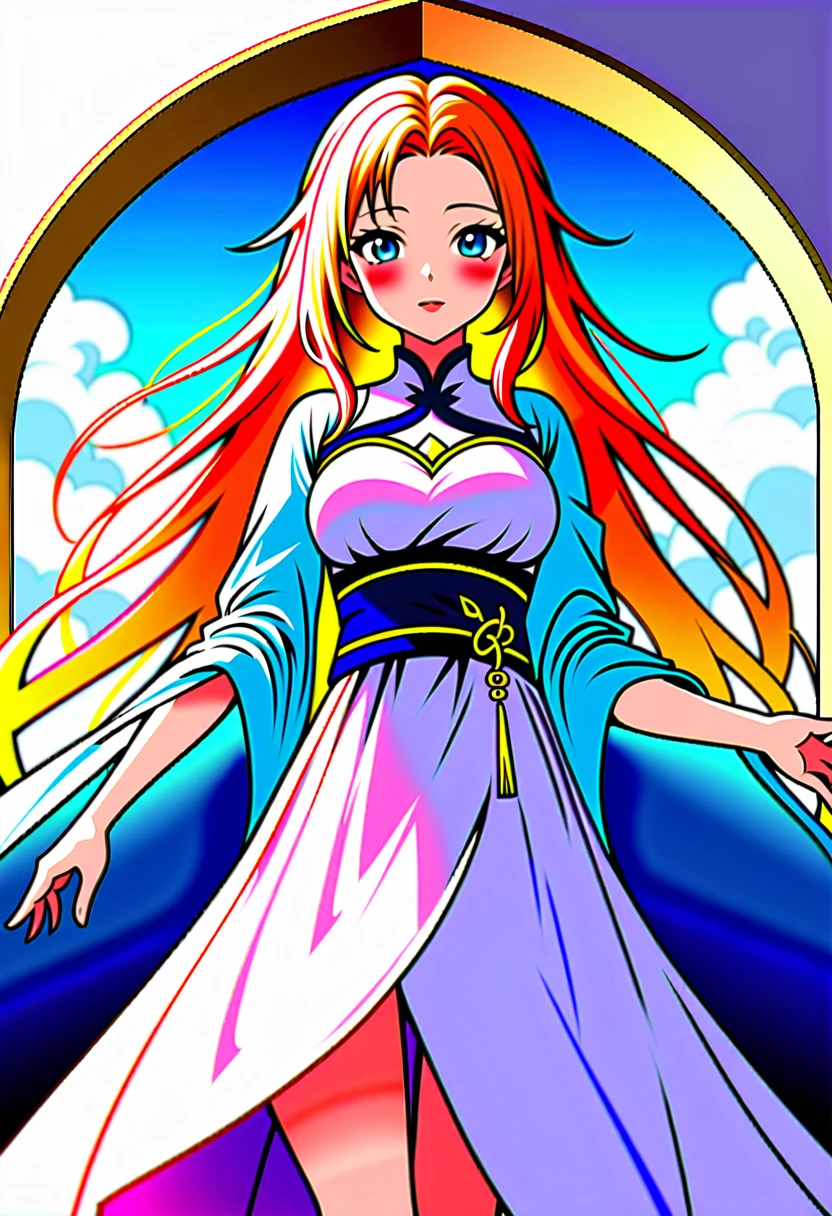 ((Highest quality)), ((masterpiece)), (detailed), ((Perfect Face)),euphilia, One Girl,Anime girl with long blonde hair and dark turquoise eyes in a white dress, Trending on cgstation, artwork in the style of Gwaiz, Gwaiz, Smooth anime CG art, detailedなデジタルアニメアート, Anime Goddess, Fantasy art style, palace ， Girl in Hanfu, Beautiful young wind spirit, Beautiful Anime Girls, ! Dream Art Germ,