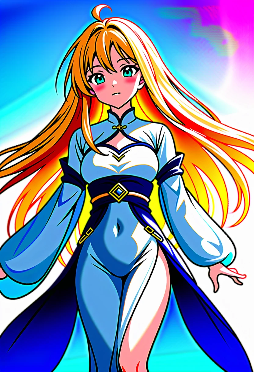 ((Highest quality)), ((masterpiece)), (detailed), ((Perfect Face)),euphilia, One Girl,Anime girl with long blonde hair and dark turquoise eyes in a white dress, Trending on cgstation, artwork in the style of Gwaiz, Gwaiz, Smooth anime CG art, detailedなデジタルアニメアート, Anime Goddess, Fantasy art style, palace , Girl in Hanfu, Beautiful young wind spirit, Beautiful Anime Girls, ! Dream Art Germ,