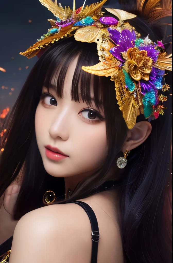 (masterpiece, Highest quality, Highest quality, Official Art, beautifully、aesthetic:1.2), (One girl:1.3), (Fractal Art:1.3),