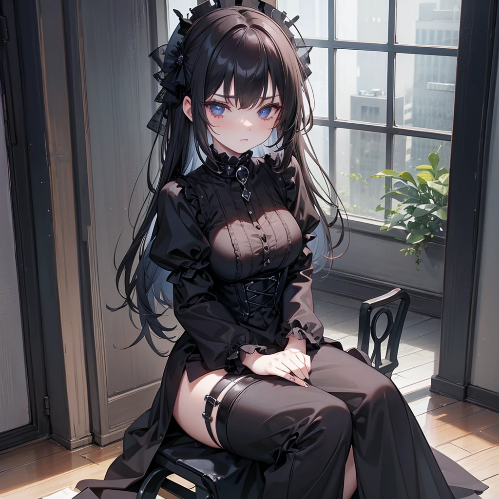 ((kinky gothic sitting on pov)),