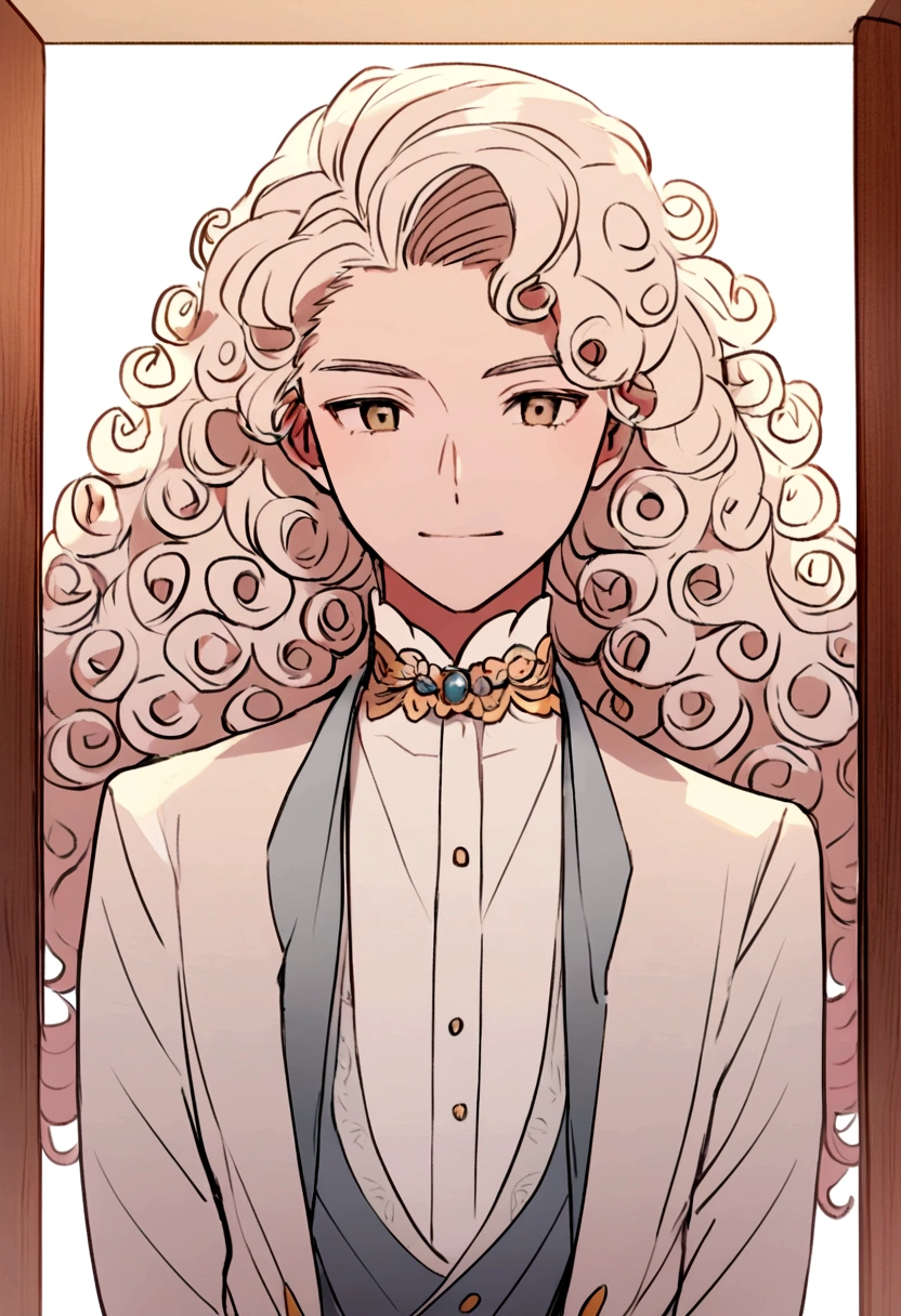 Create a curly hair pattern boy who records video for