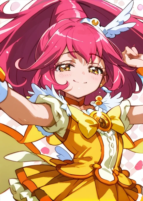 Score 9, Score 8 up, Score 7 up, The rating is questionable,
Detailed Background, Shiny skin,
Cure Peace,
Half-closed eyes, Provocative smile, Underarm, blush,